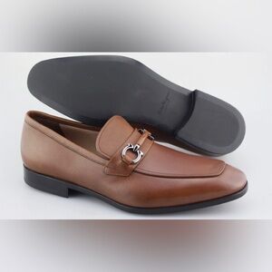 Salvatore Ferragamo Benford Men’s  Brown Leather Loafers Size 13